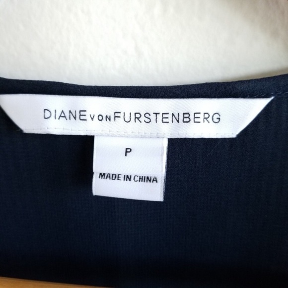 DIANE VON FURSTENBURG Silk Holody Top in Deep Indigo - Picture 12 of 12